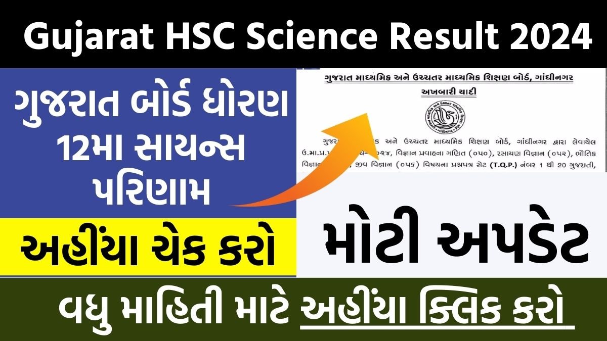 Gujarat HSC Science Result 2024